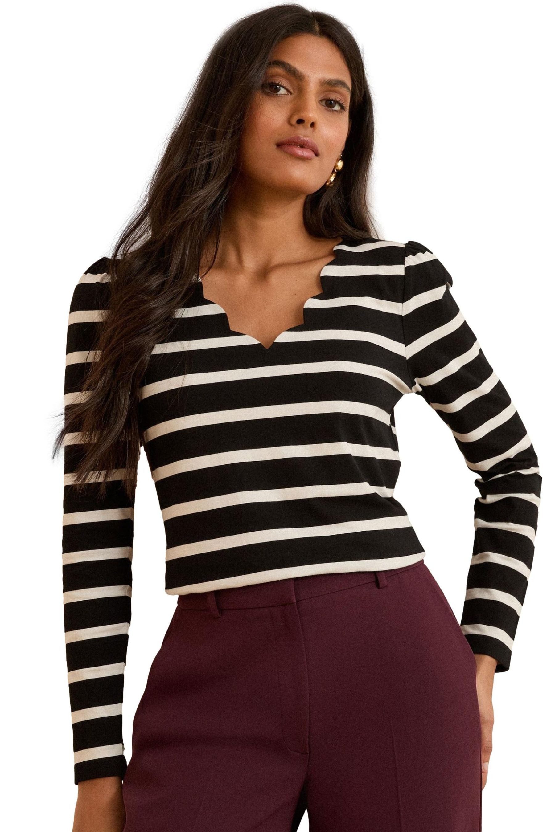 Black and Ivory Stripe