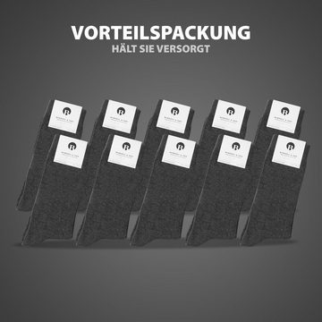 Burnell & Son Businesssocken Socken für Damen & Herren (Set, 10-Paar) mit Komfortbund aus Baumwolle