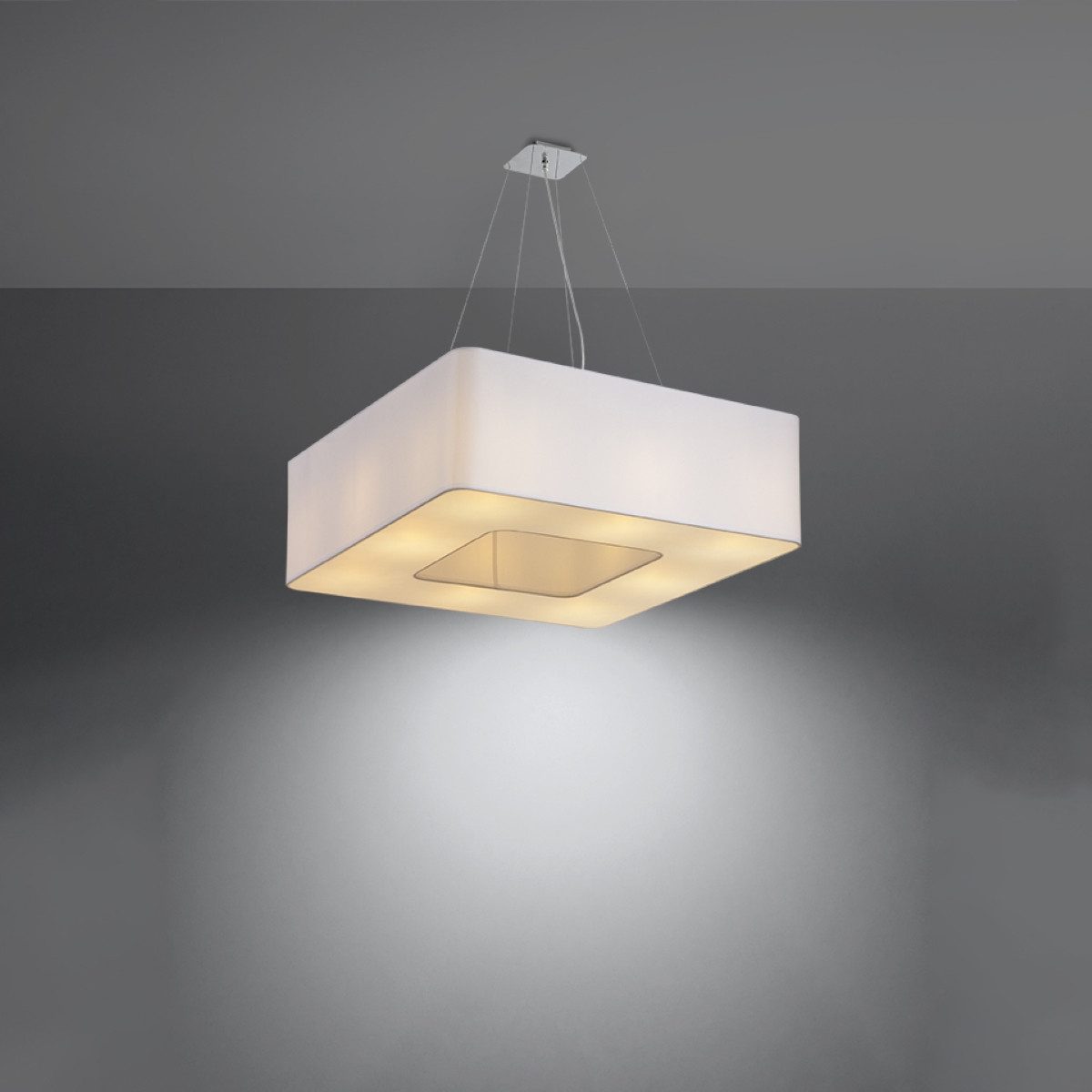SOLLUX lighting Kronleuchter Kronleuchter Urano 60 Weiß, Nicht enthalten