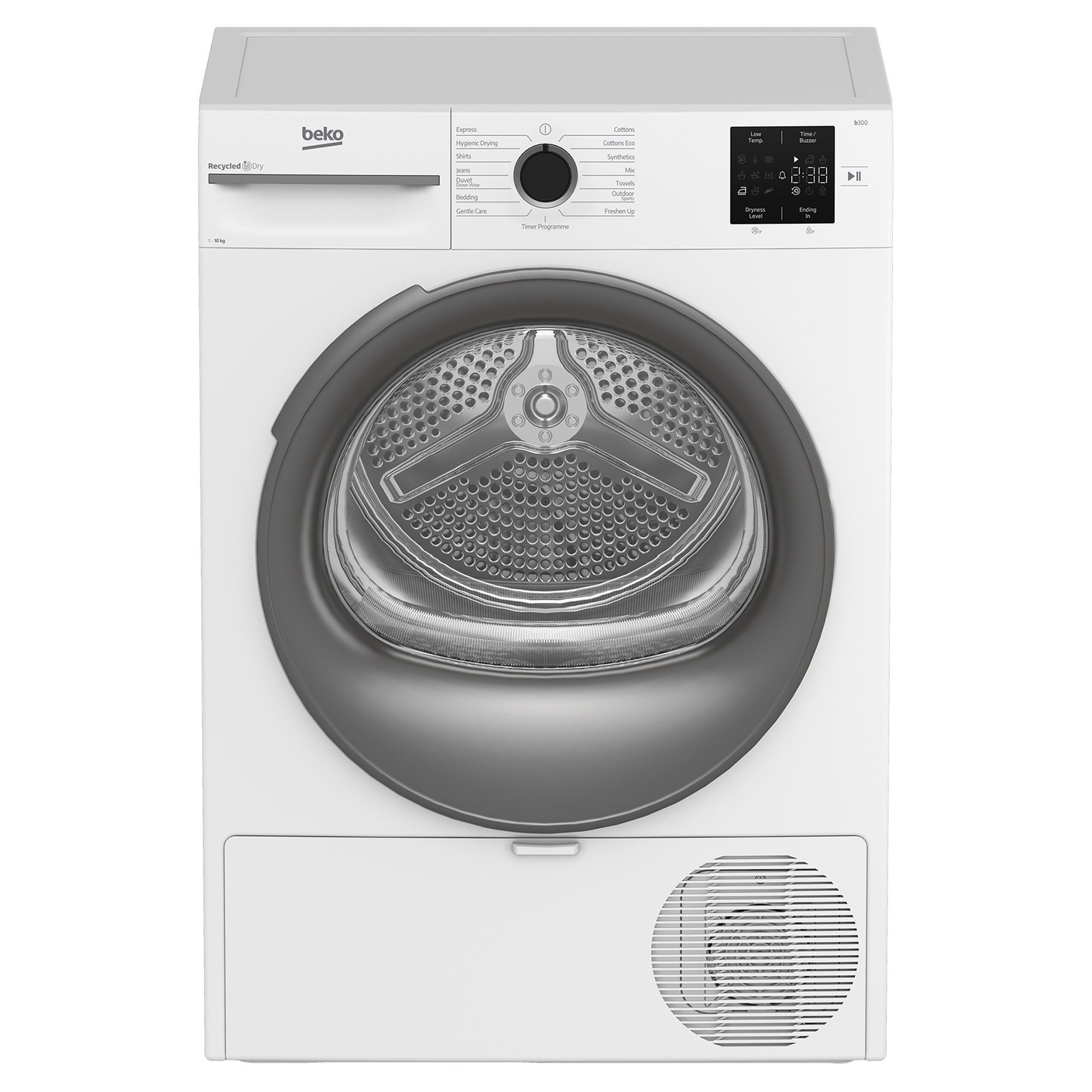 BEKO Wärmepumpentrockner BM3T30210W1, Hygiene Trocknen & Auffrischen, Knitterschutz