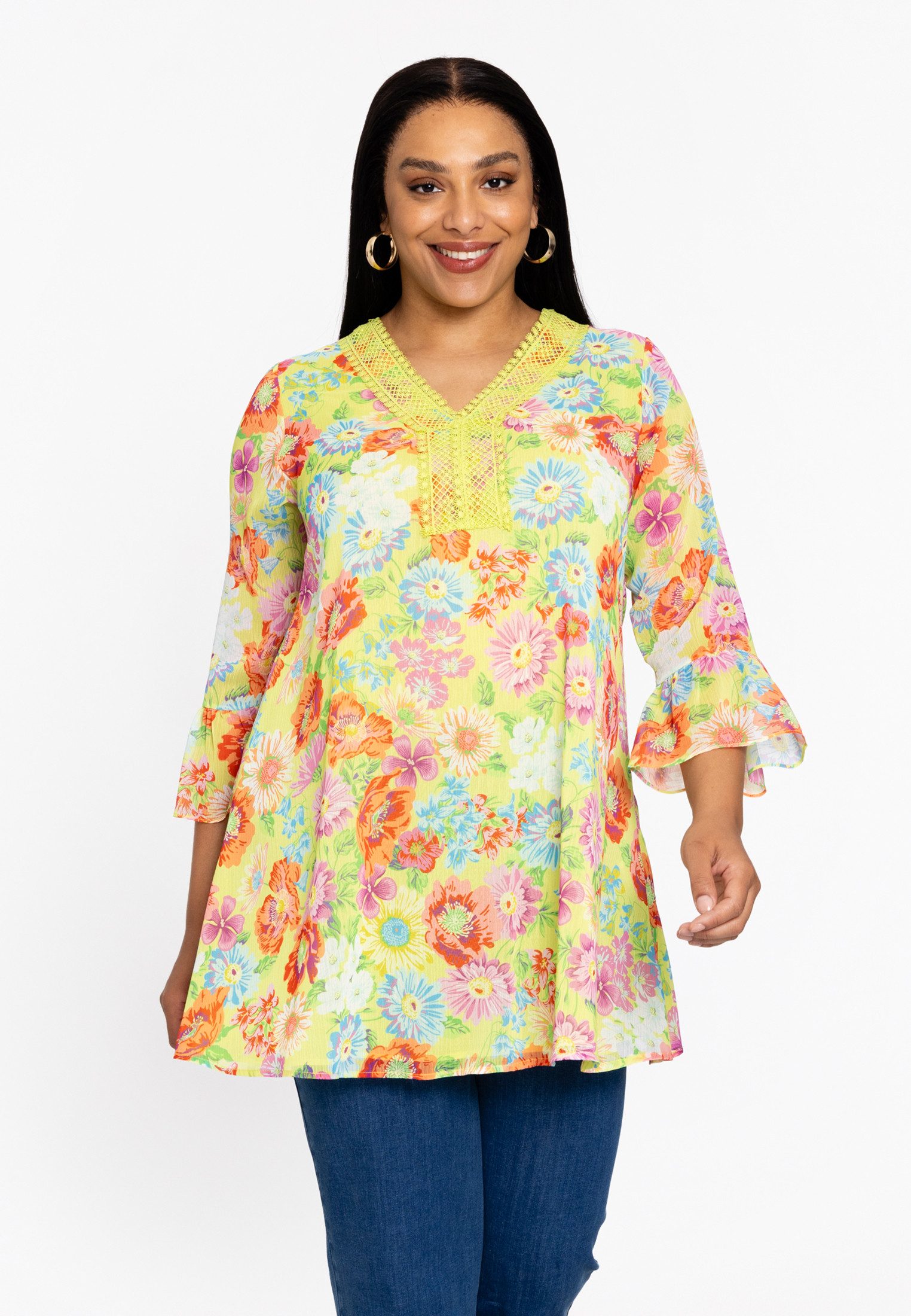 Tunika Damen Tunika mit Druck
