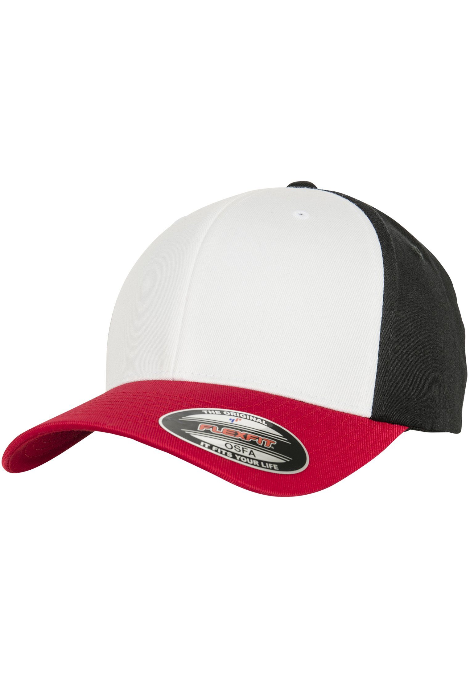 Flexfit Flex Cap 3-Tone red/white/black Flexfit Accessoires