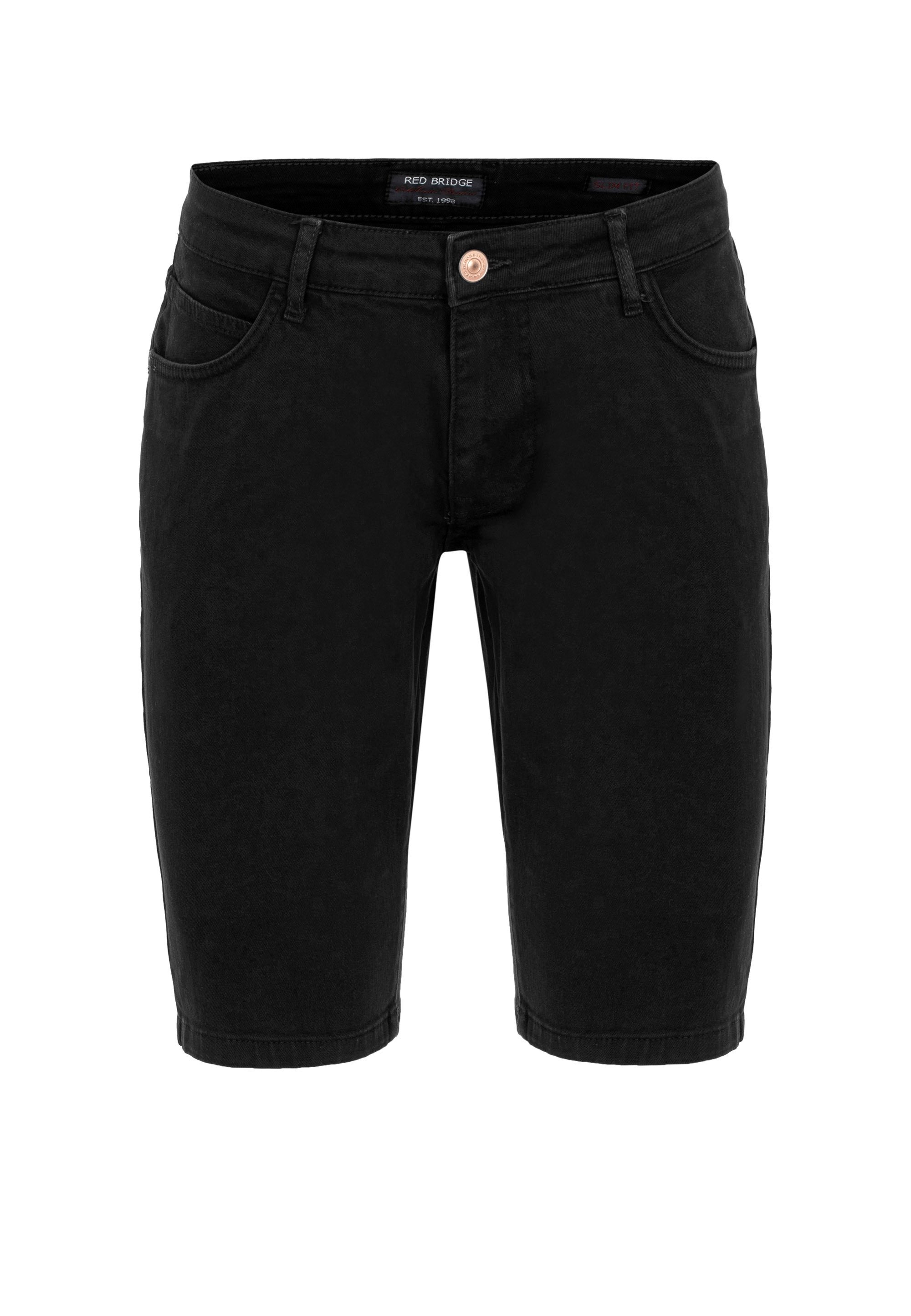 RedBridge Jeansshorts Red Bridge Herren Jeans Shorts Kurze Hose Denim Capri Basic