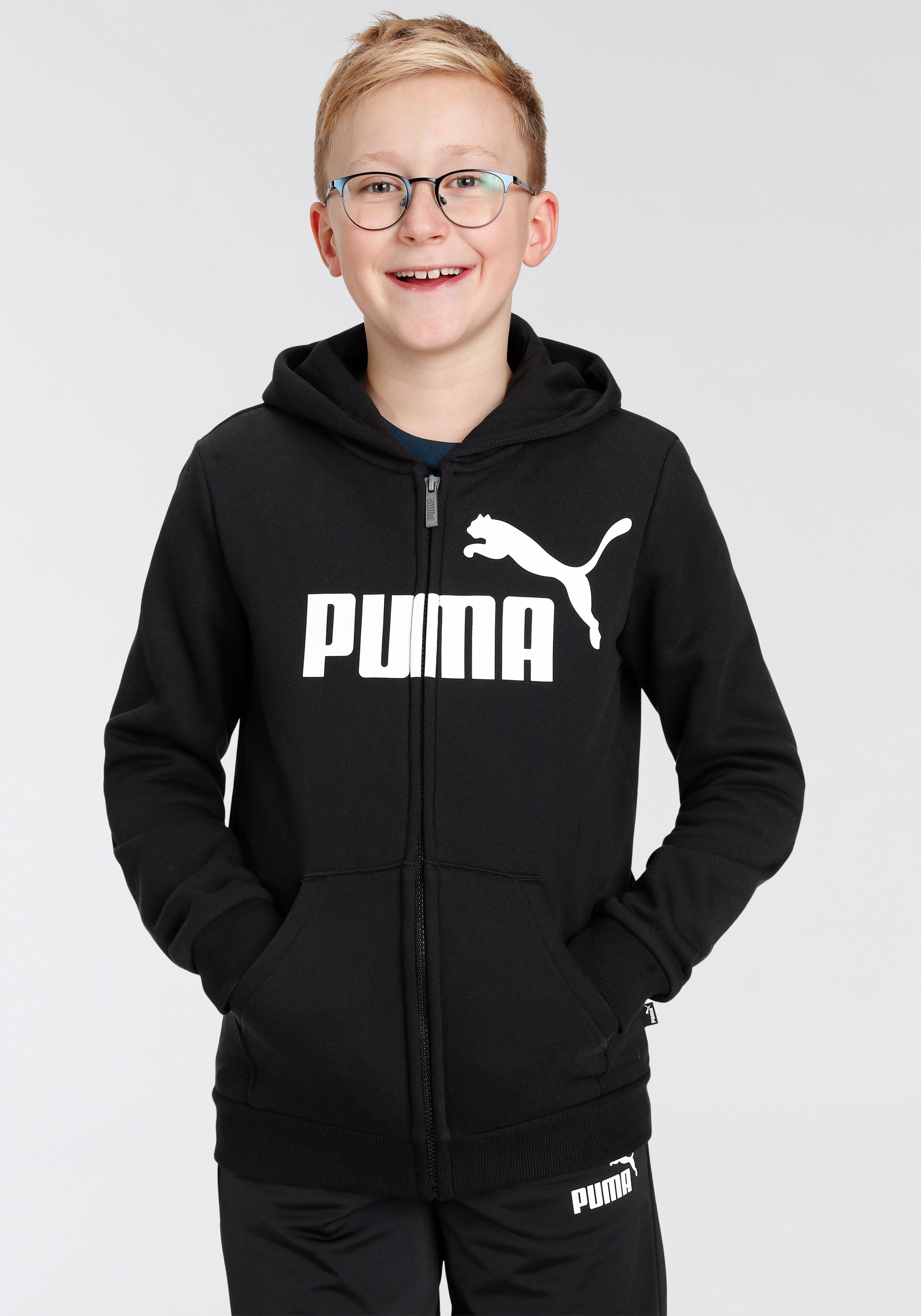 FZ Black Kapuzensweatshirt BIG LOGO PUMA B FL HOODIE ESS