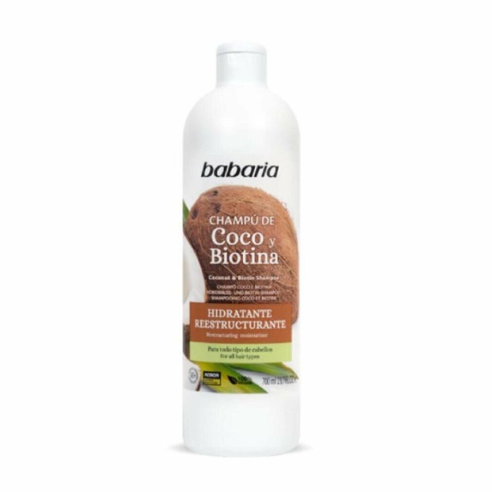 babaria Make-up-Entferner Babaria Kokosnuss-Shampoo mit Keratin und Biotin 700ml