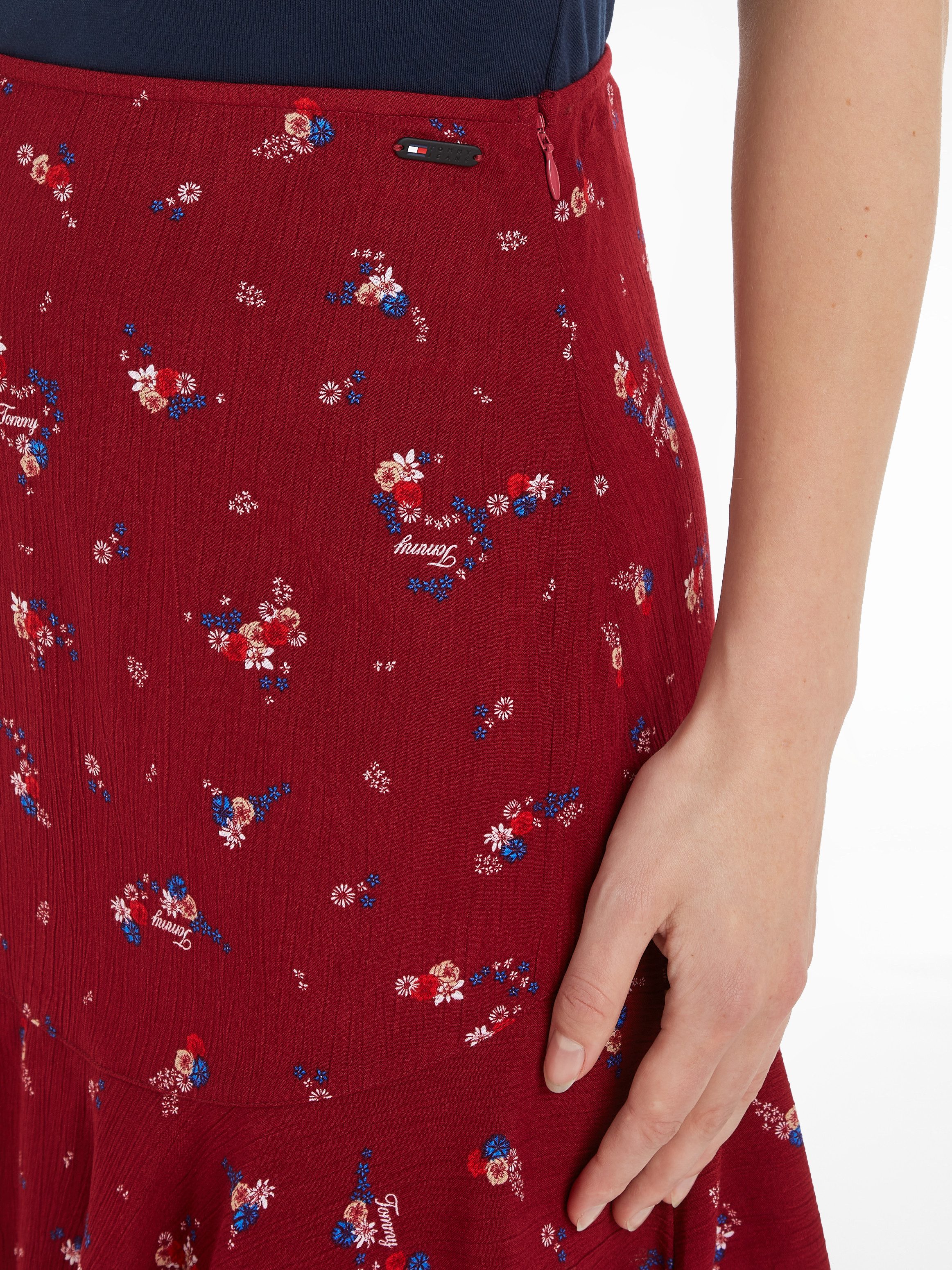 Tommy Jeans Minirock TJW FLORAL TIERED MINI SKIRT Webrock mit Blumenprint