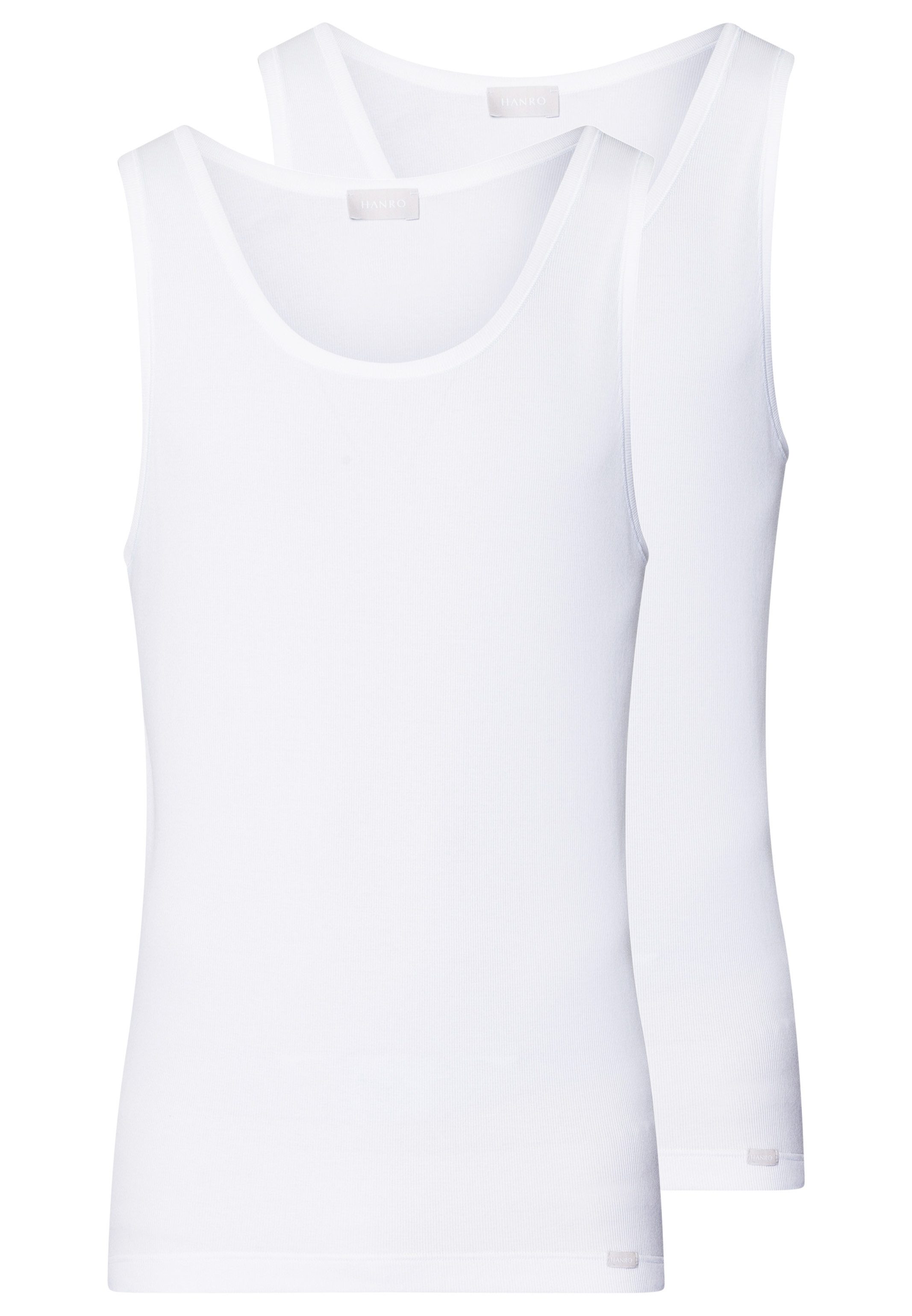 Hanro 2er Pack Cotton Essentials (Spar-Set, 2-St) Unterhemd / Tanktop - Baumwolle - Blickdicht