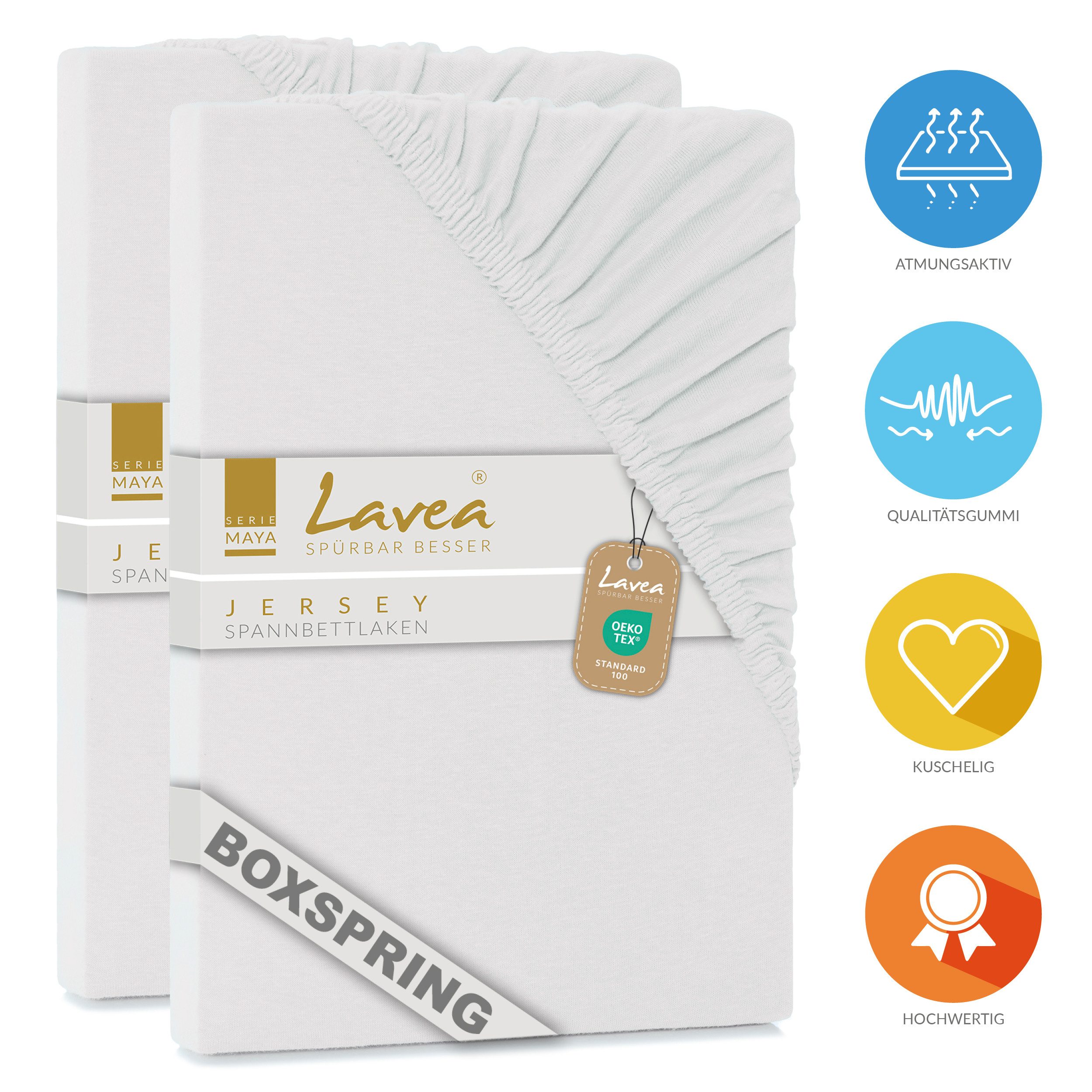 Lavea Spannbettlaken Maya, in Gr. 60x140, 90x200, 120x200, 140x200, 180x200 günstig online kaufen