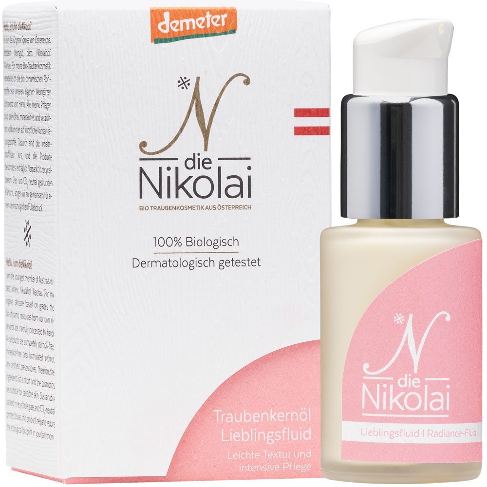 die Nikolai Gesichtsfluid Traubenkernöl Lieblingsfluid, 30 ml