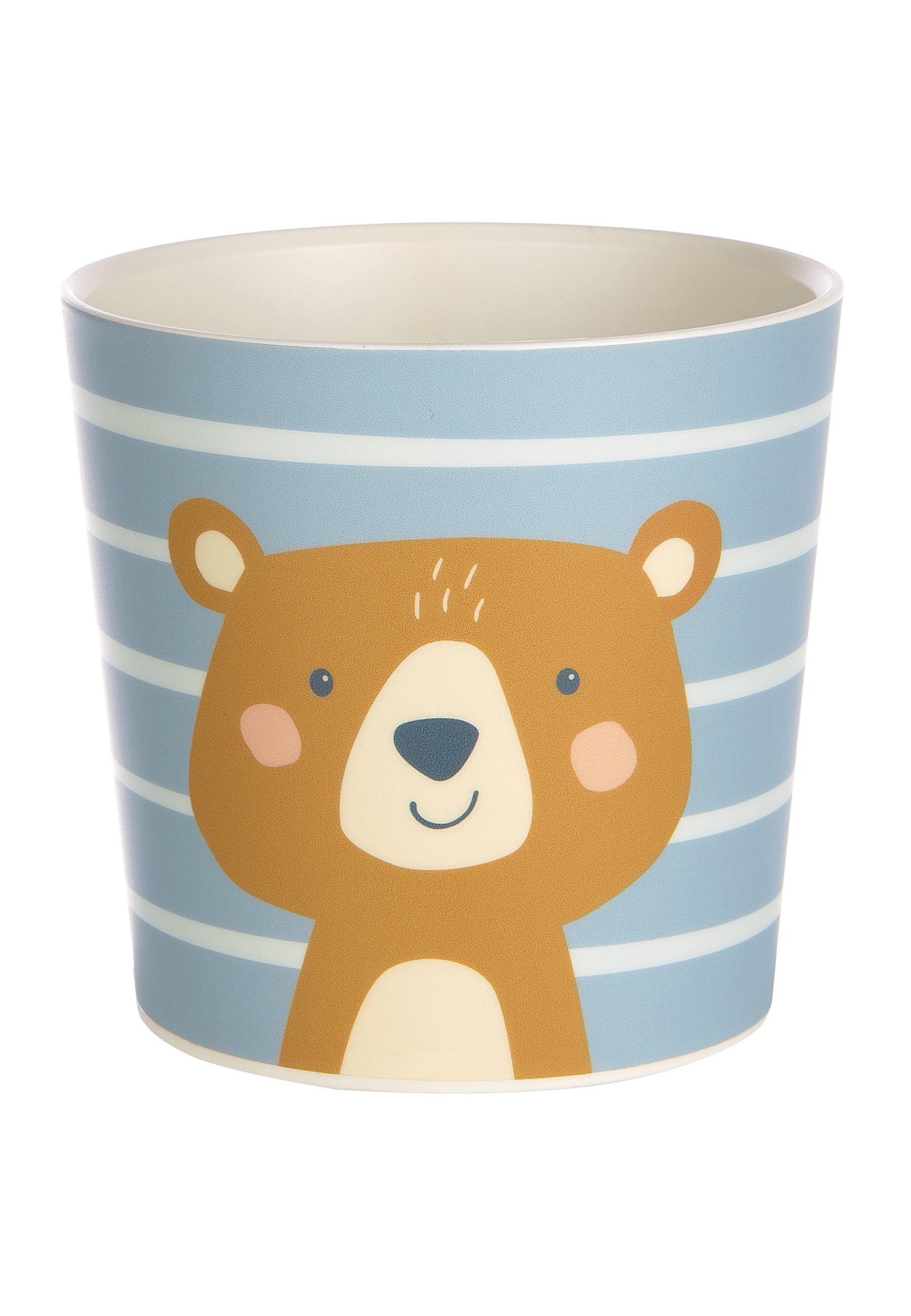 Sigikid Kindergeschirr-Set Kindergeschirr Tasse Bär rPET "4 Freunde" (5-tlg), Material außen: 100% rPET, Material innen: Silikonring im Boden