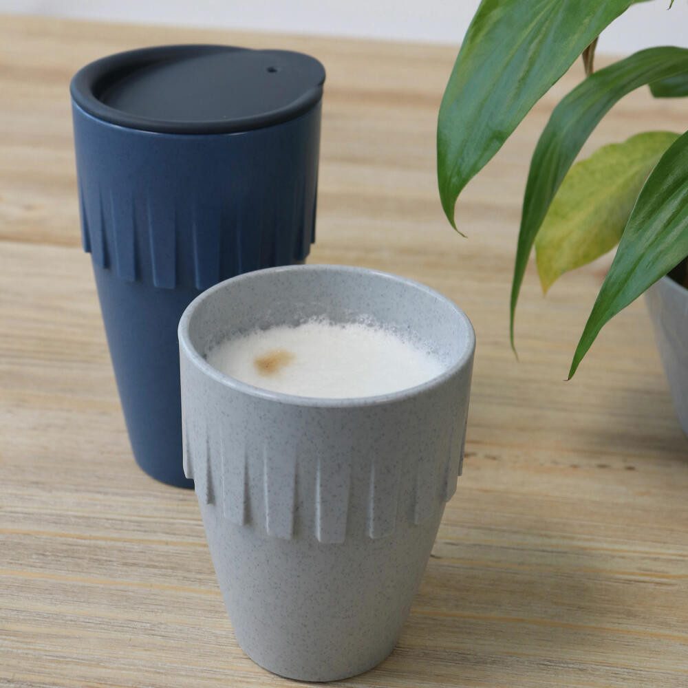 KOZIOL Latte-Macchiato-Tasse Latte Connect Organic Rusty Steel 400 ml, Kunststoff