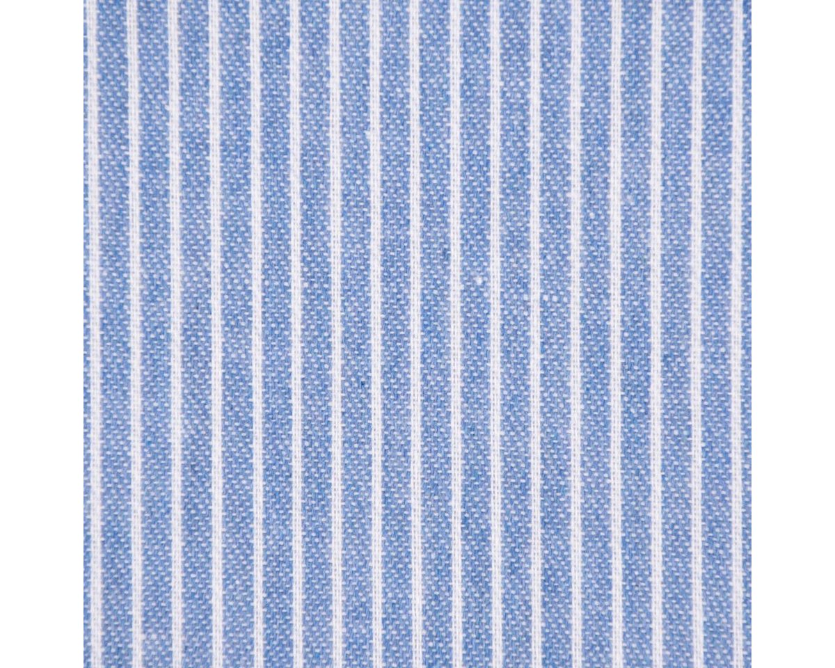 Thumbnail - SCHÖNER LEBEN. Stoff Bekleidungsstoff Baumwoll-Mischung leichte Webware Rayus Streifen blau, atmungsaktiv
