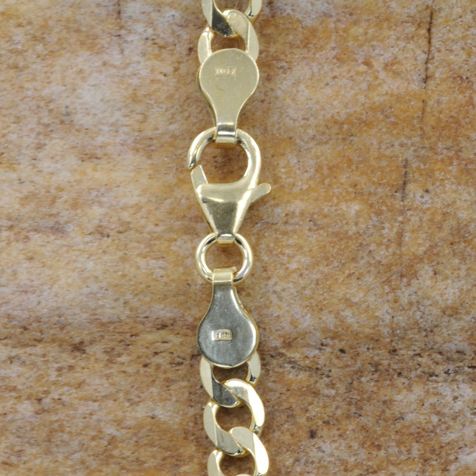 HOPLO Goldarmband Goldkette Panzerkette Länge 21cm - Breite 5,0mm - 333-8 Karat Gold, Made in Germany