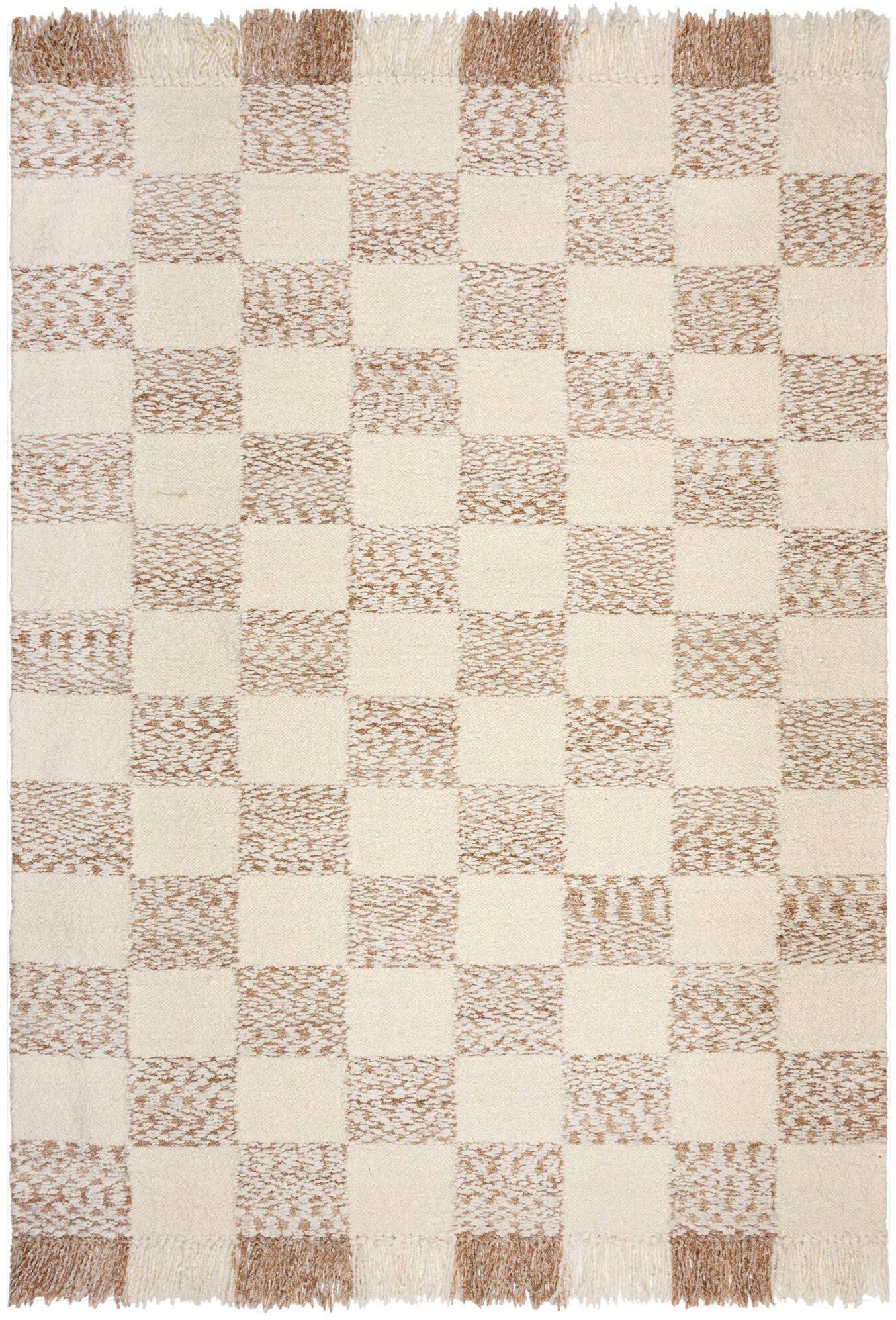FLAIR RUGS Teppich Eric, rechteckig, Höhe: 4 mm, Boucle-Effekt, Hoch-Tief-Flor