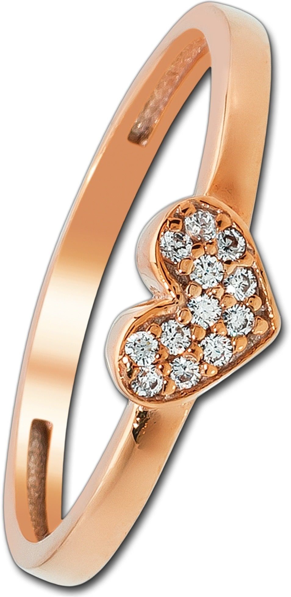 Balia Goldring Balia Ring für Damen 8Karat Rosegold (Fingerring), Fingerring Größe 60 (19,1), 333 Rosegold - 8 Karat (Herz rose) Gold 33