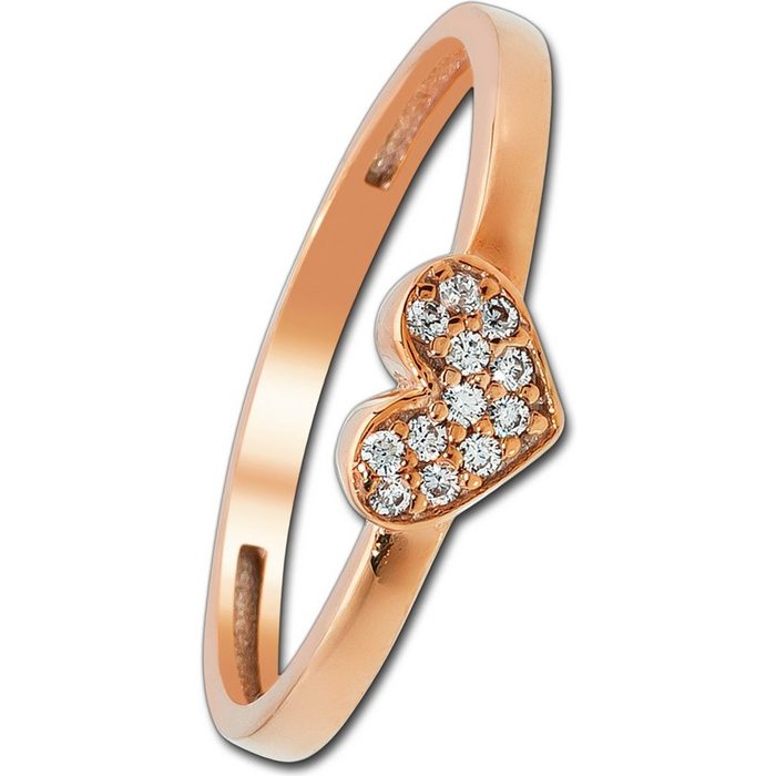 Balia Goldring Balia Ring für Damen 8Karat Rosegold (Fingerring) Fingerring Größe 60 (19 1) 333 Rosegold - 8 Karat (Herz rose) Gold 333