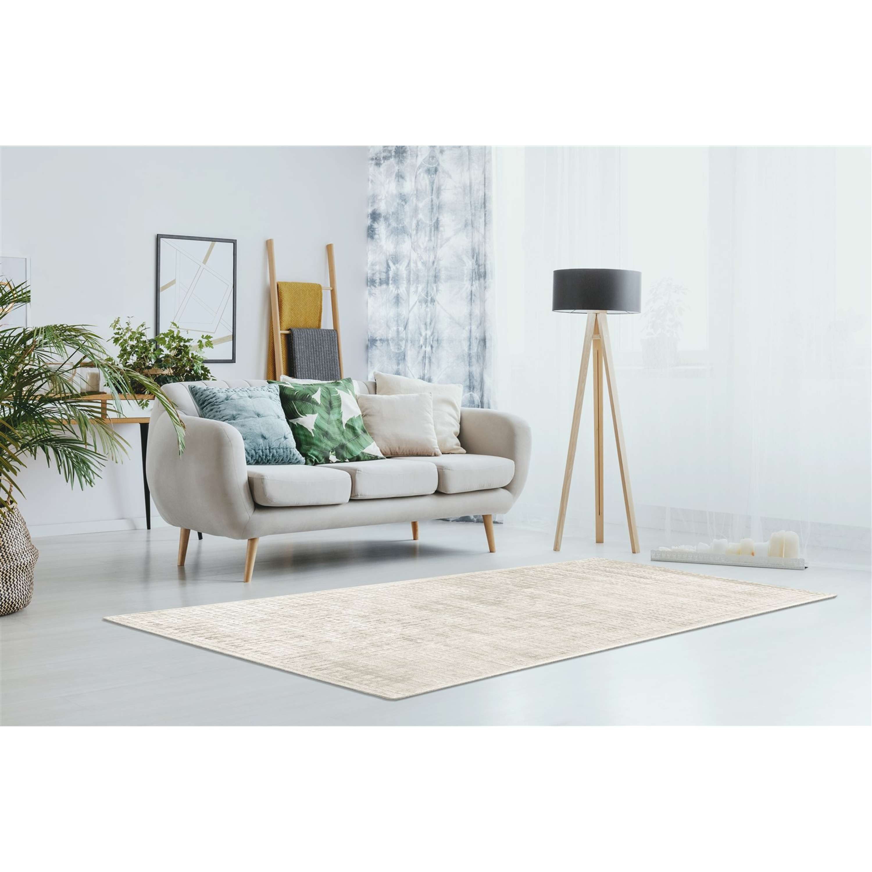 Qiyano Teppich Kurzflorteppich Carolina 100 Beige günstig online kaufen