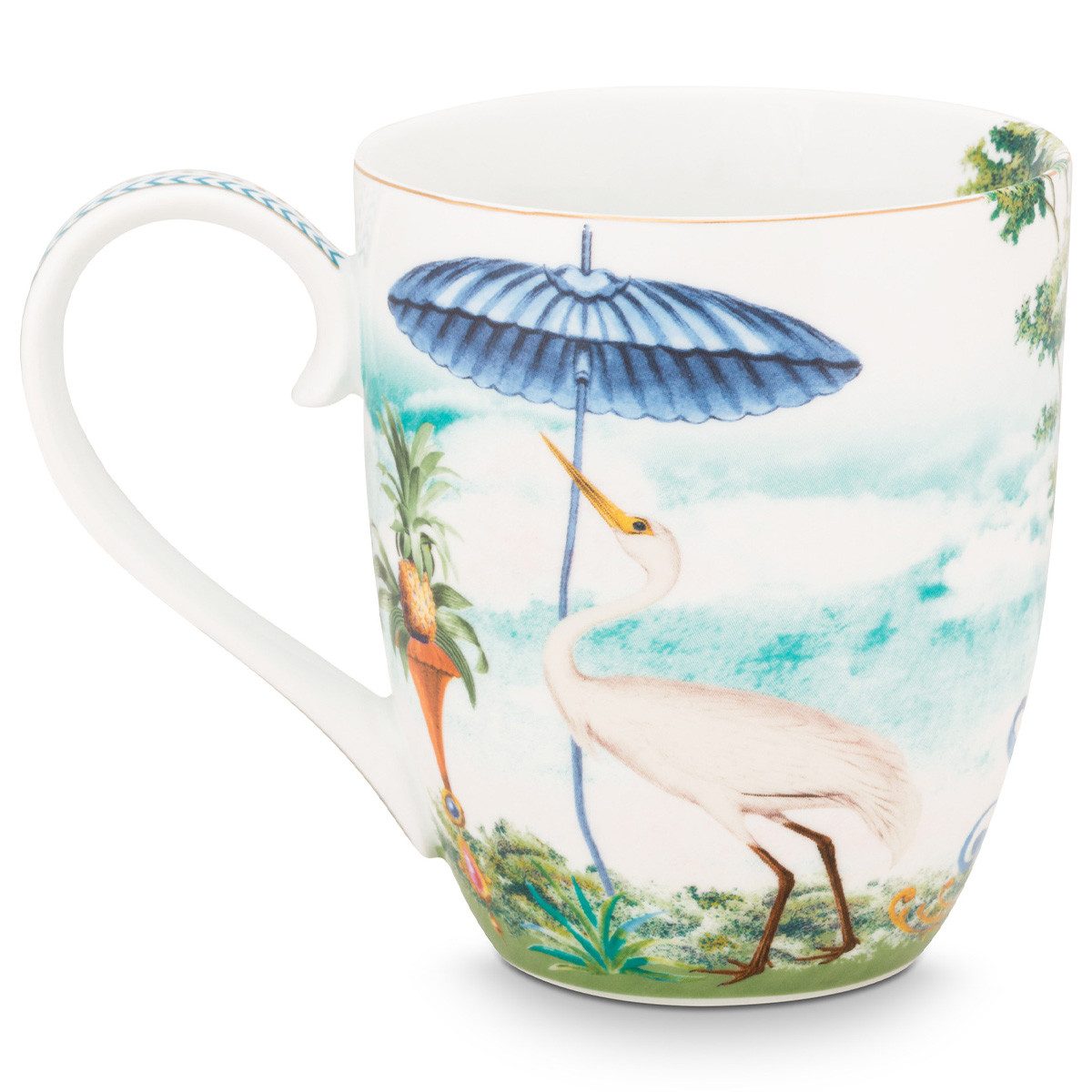 PiP Studio Tasse Jolie Heron XL Jumbobecher Fischreiher Porzellan 0,45L
