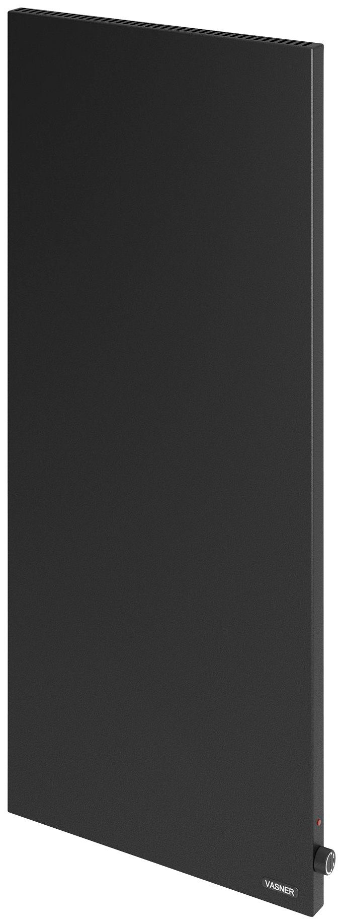 Vasner Infrarotheizung Konvi VE schwarz, Hybridheizung vertikal mit Konvektion & Thermostat, 1.200 Watt