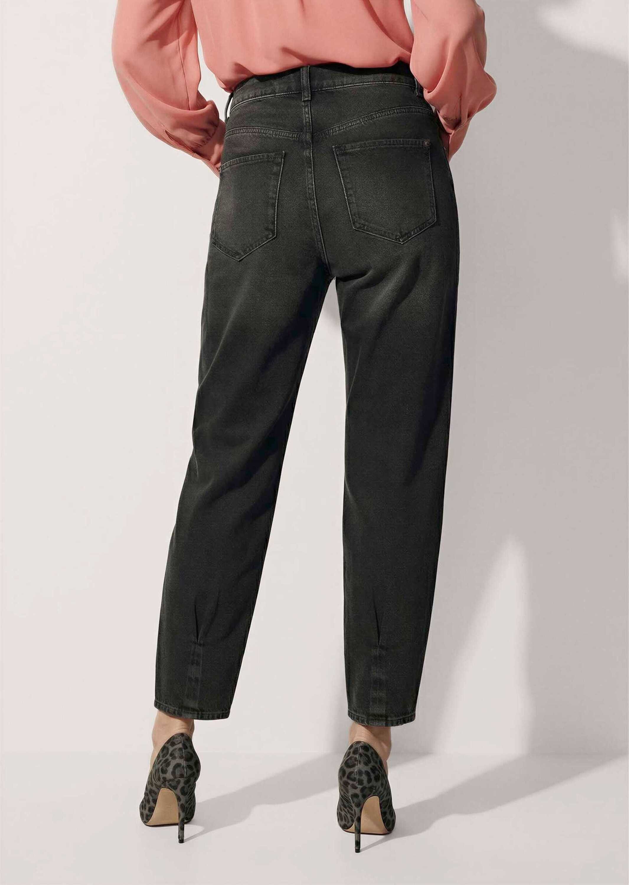 MADELEINE Gerade Jeans Modische Barrel-Leg-Jeans Weiche O-Form mit Bundfalte, Formbund & 4-Pocket-Design – Bild 2 von 5