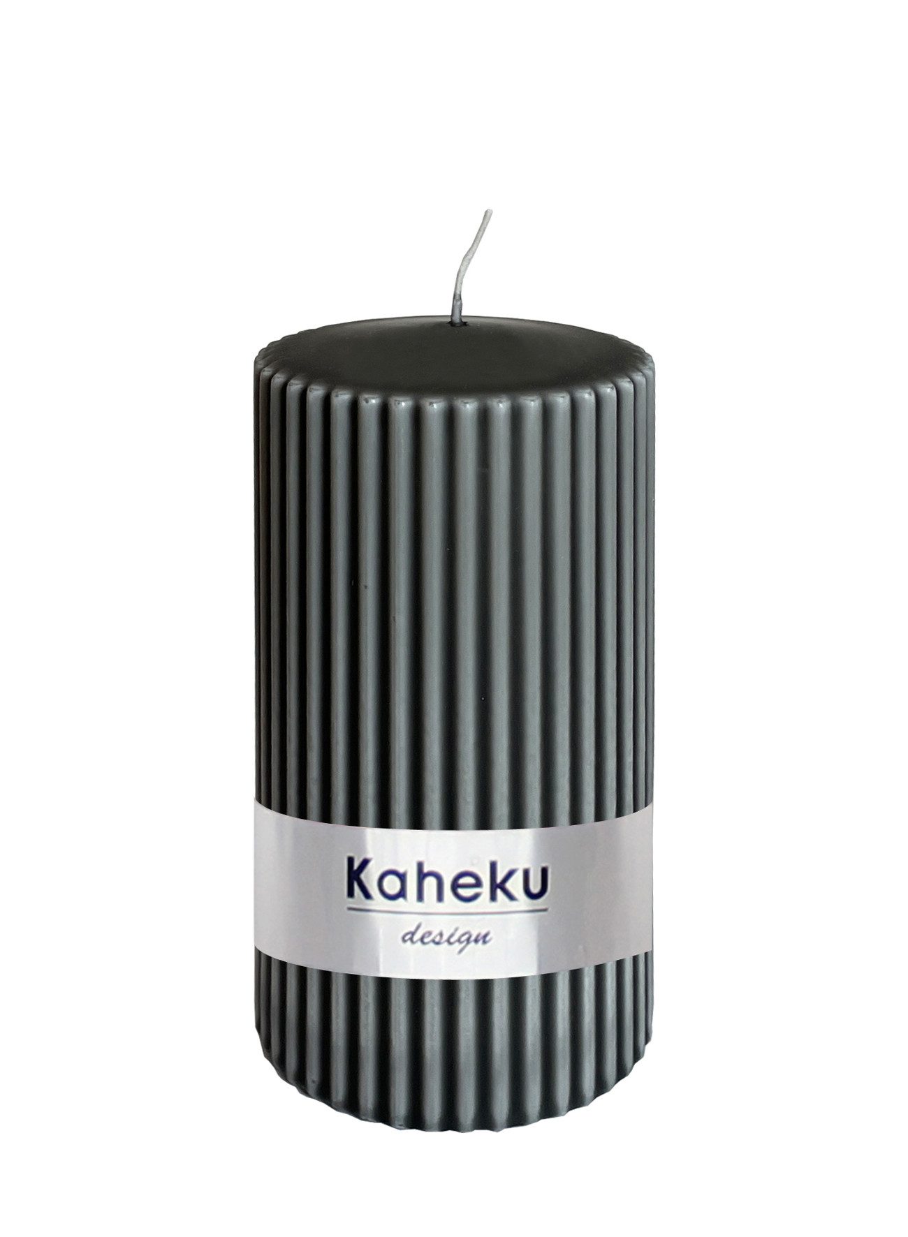 Kaheku Stumpenkerze Kaheku Rillenkerze, Powder Schiefer, Ø 7 cm, 1173001575