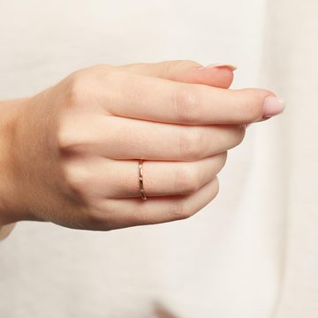 JEWLIX Silberring Ring 925er Silber rosévergoldet (Größe: 58mm)