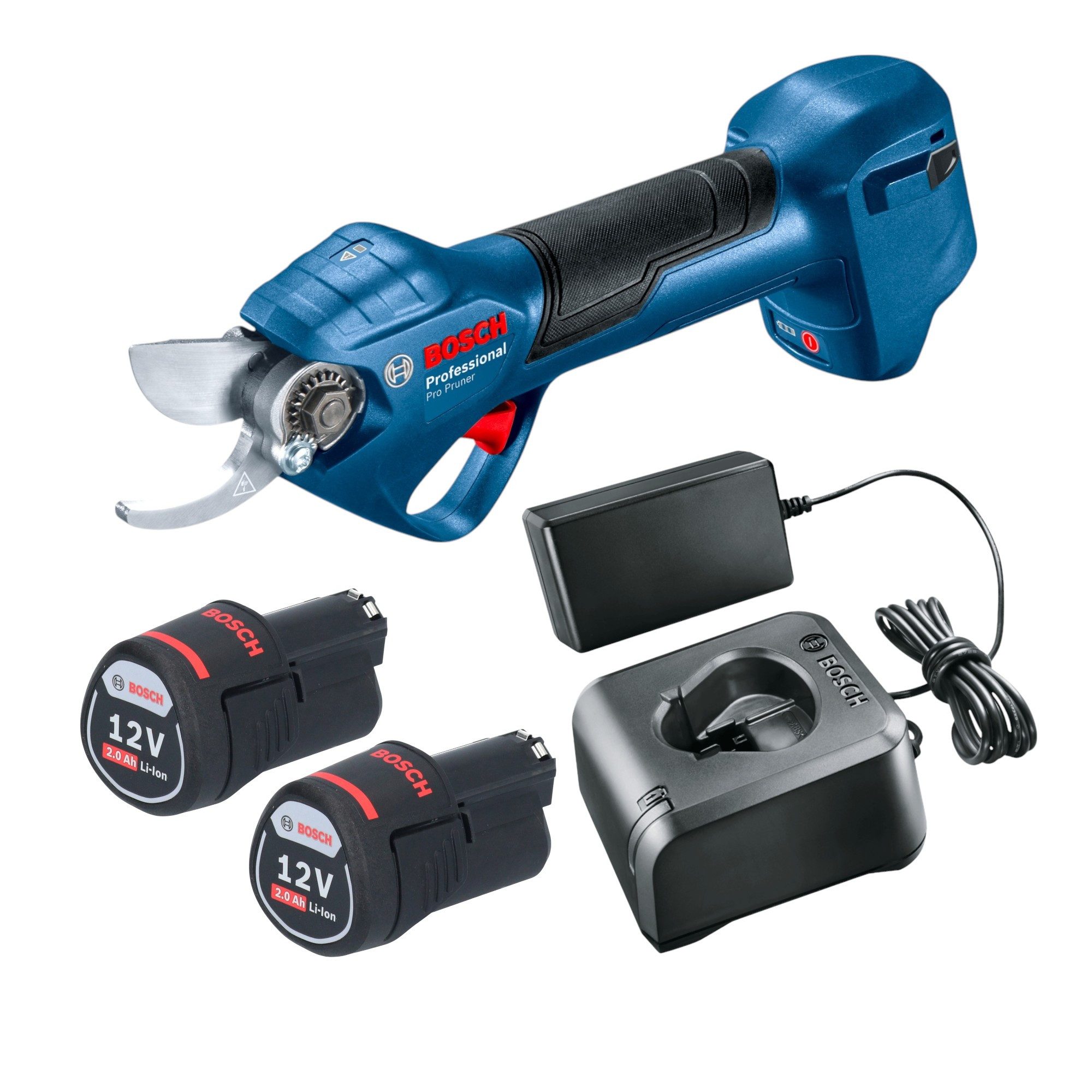 Bosch Professional Akku-Astschere Pro Pruner Professional 12 V + 2x Akku 2,0 Ah + Ladegerät