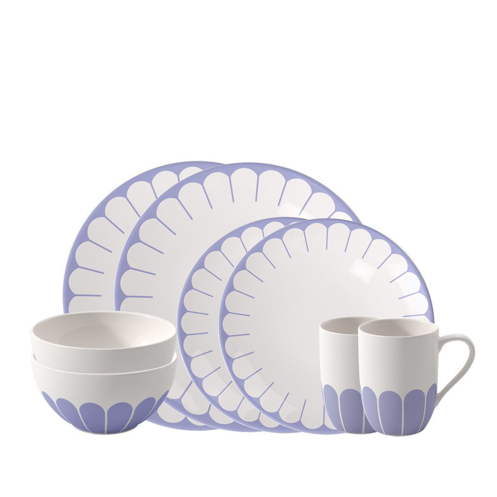 Villeroy & Boch Geschirr-Set (8-tlg), 2 Personen, Porzellan, Premium Porcelain, mikrow.- & spülm.sicher, Made in Germany