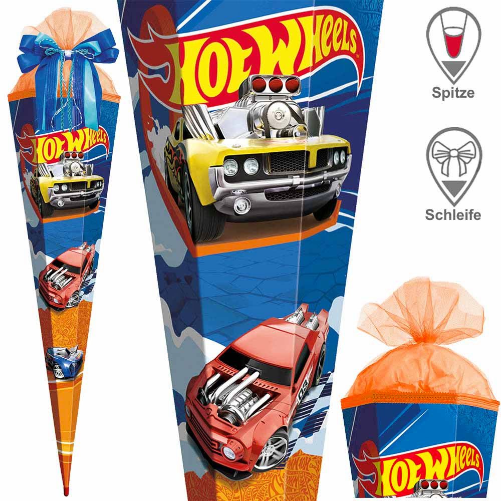 Schultüte Exklusiv Set 85 cm Hot Wheels / Schleife