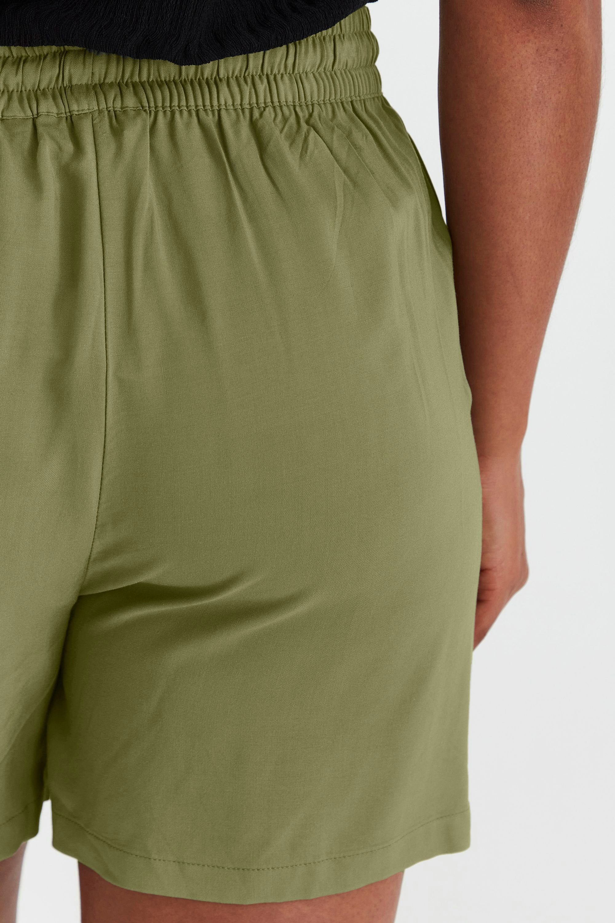 Shorts Green b.young Muster SHORTS mit (170115) - BYMMJOELLA Luftige 20809730 Shorts Oil