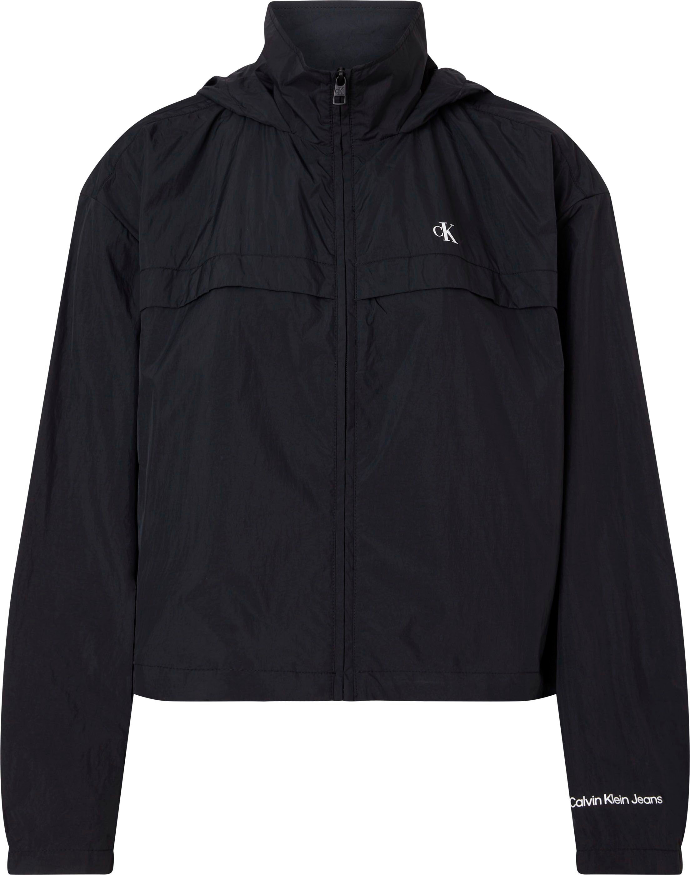 Calvin Klein Jeans Windbreaker mit Stehkragen und Kapuze