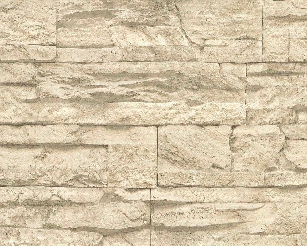 A.S. Création Tapete Stein-Optik Weiß und Grau 53 cm x 10,05 m AS-707161 günstig online kaufen