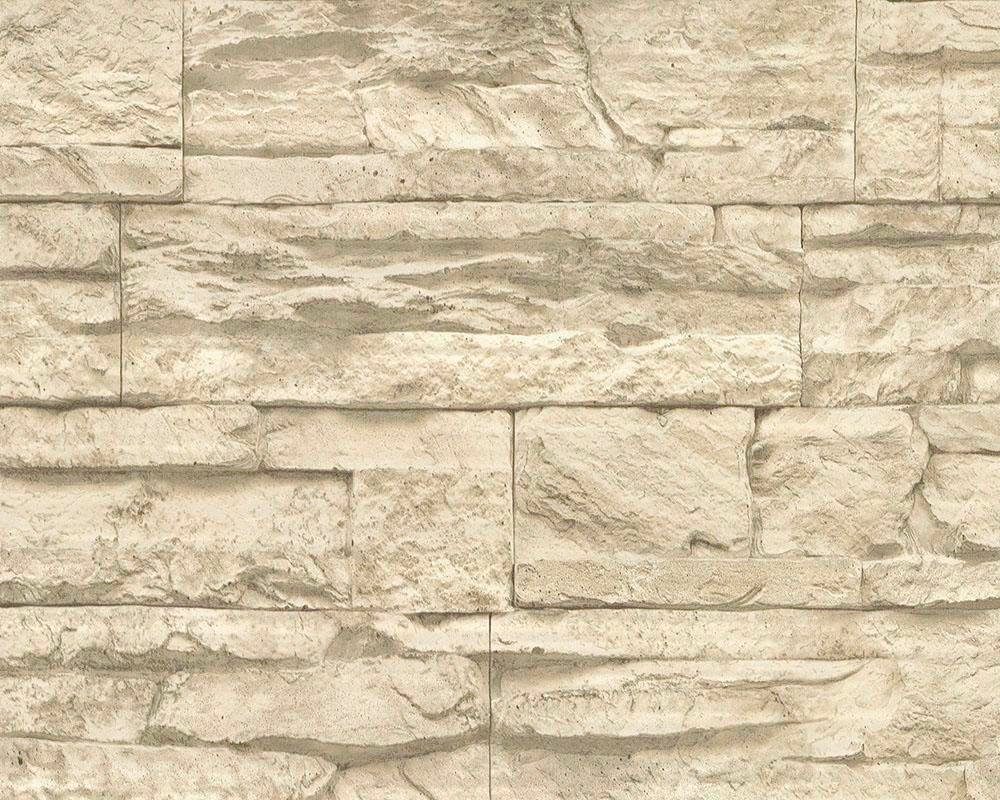 walls Edition, natur/beige living Tapete of Best 2nd Wood`n Vinyltapete Steinoptik, Modern Stone Stein