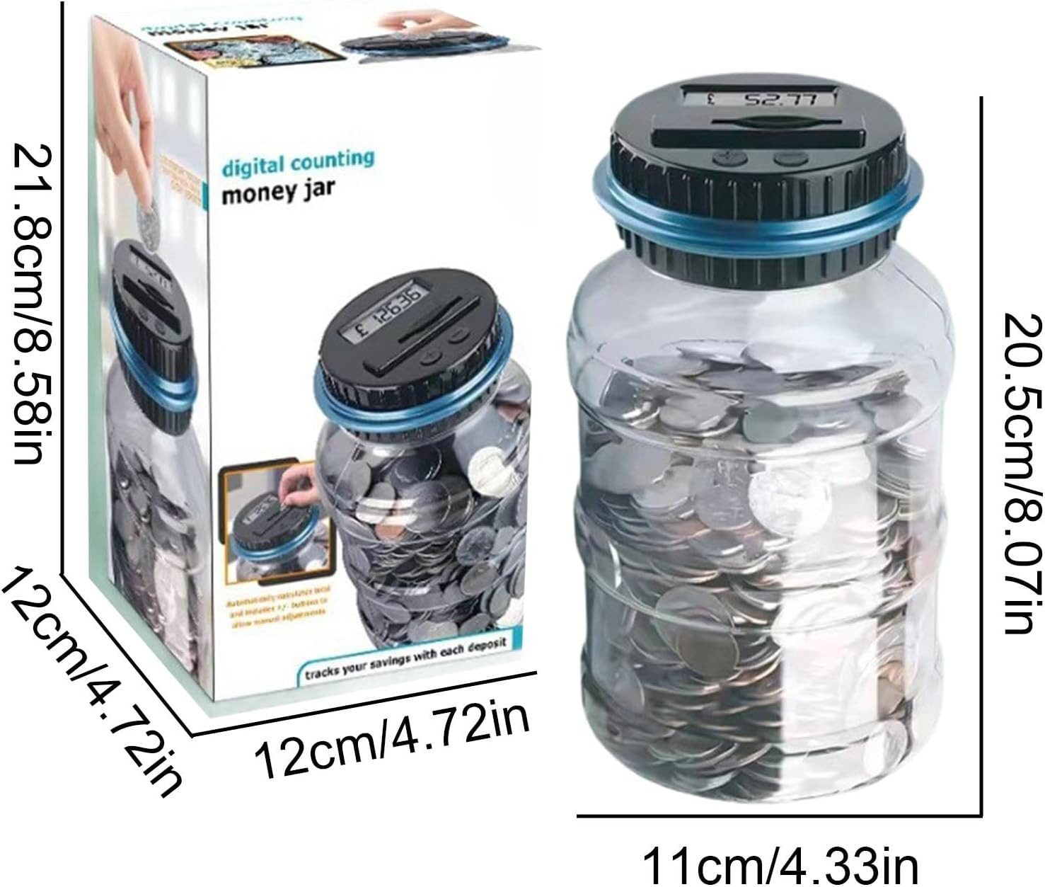 skelo Spardose Flasche Geld sparen, Klarer günstig online kaufen