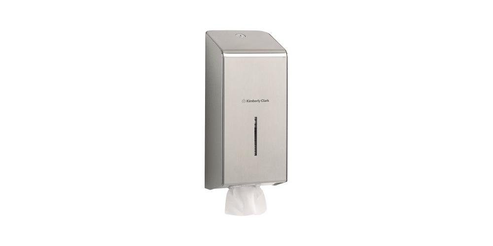 KIMBERLY-CLARK Seifenspender Toilettenpapierspender HOSTESS Toilettenpapier  NATURA 8036 Kleenex® Toilettenpapier 36 8508 8509 14,3 x 10,4 x 31,9 cm (B  x H x T) Edelstahl silber