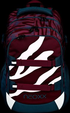 neoxx Schulrucksack Active, Berry Vibes, aus recycelten PET Flaschen