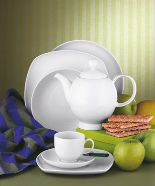 Seltmann Weiden Geschirr-Set Frühstücksteller 20 cm Coup Lido weiss uni 00003 von Seltmann Weiden, Porzellan