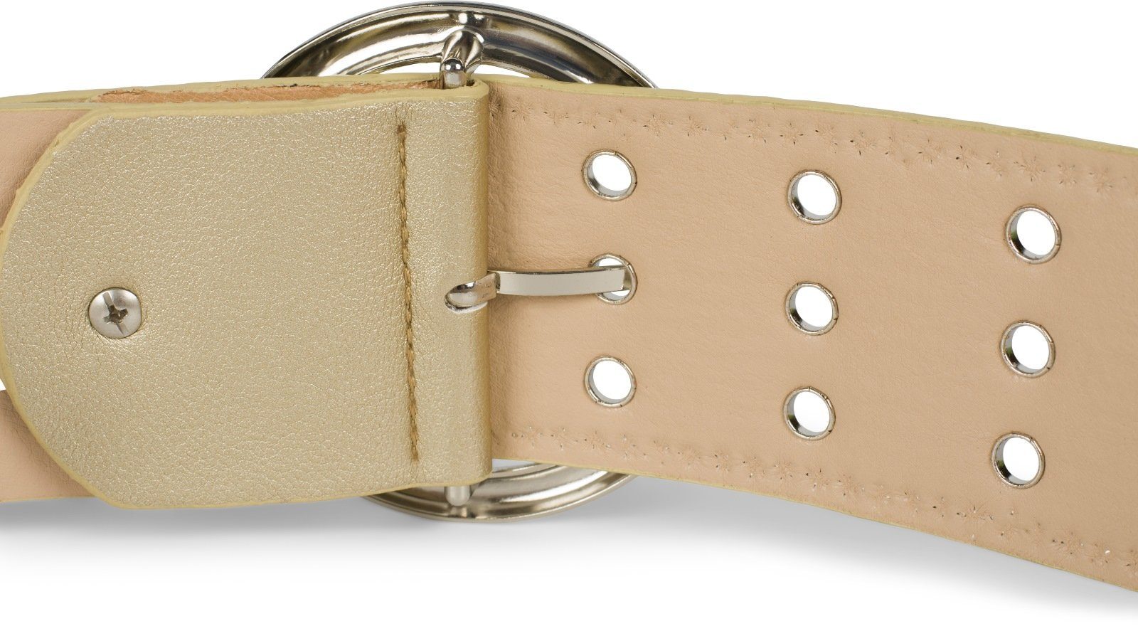 styleBREAKER Nietengürtel Breiter Taillengürtel mit Lochnieten (1-St)
