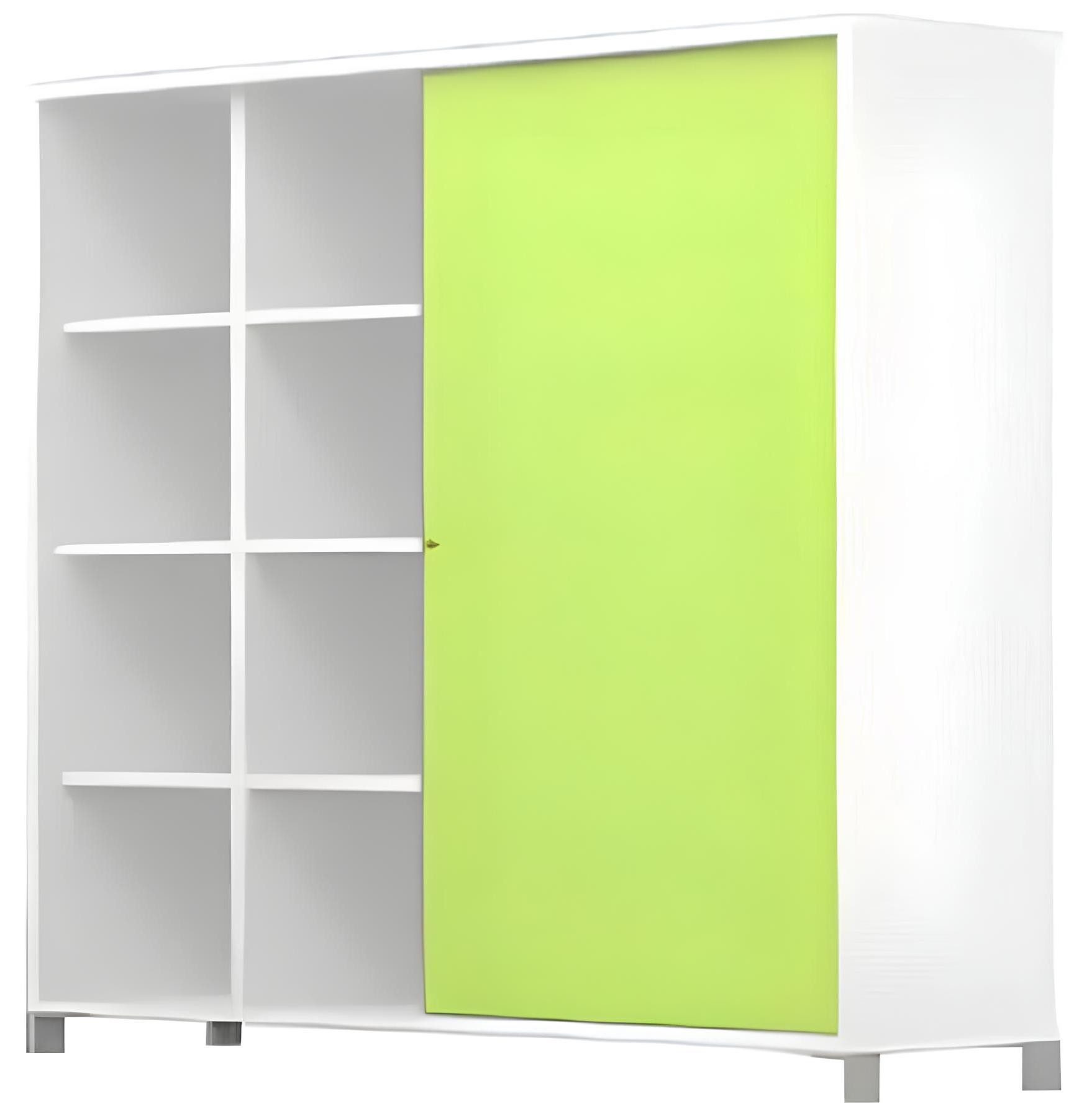 Xlmoebel Aktenschrank Eleganter Aktenschrank in Weiß und Grün mit edler Verarbeitung (Aktenschrank) Hergestellt in Europa