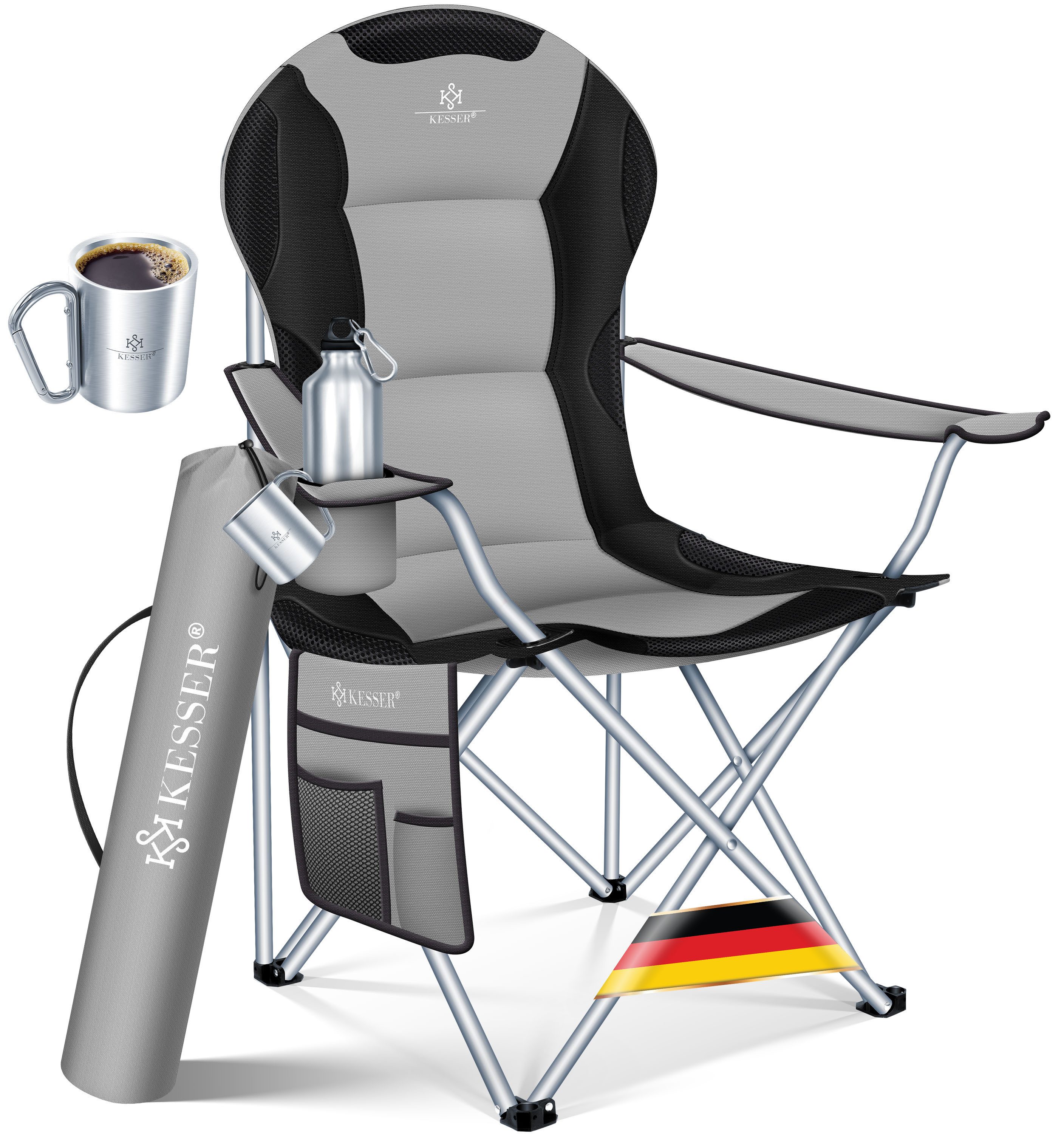 KESSER Campingstuhl, Campingstuhl faltbar bis 150kg Angelstuhl Faltstuhl Kl günstig online kaufen