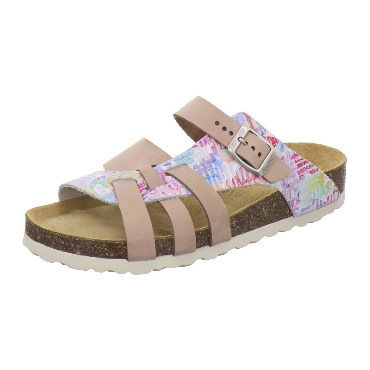 AFS-Schuhe 212236 Kralle Pantolette für Damen mit Fußbett, bequeme Sandalen aus Leder