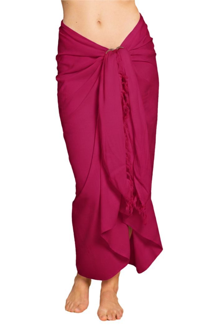 PANASIAM Sarong Pareo einfarbig in 2 Größen als Strandtuch Strandkleid Strandrock, Viskose, oder Bikini Cover-up Tuch für den Strand Schultertuch Schal Halstuch