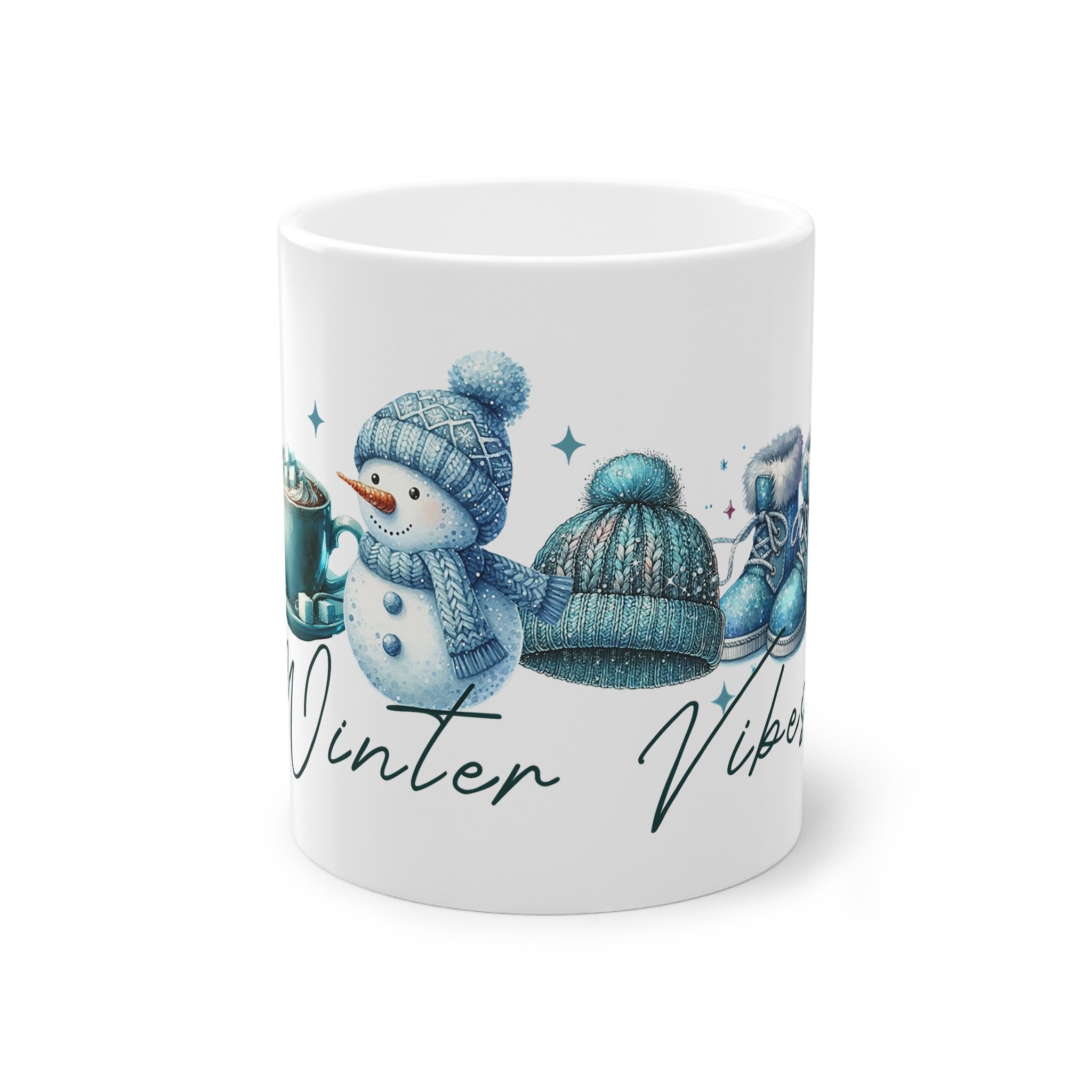 Alltagszauber Tasse - Becher WINTER VIBES für 330ml - glänzend lackiert, 1-tlg., Keramik