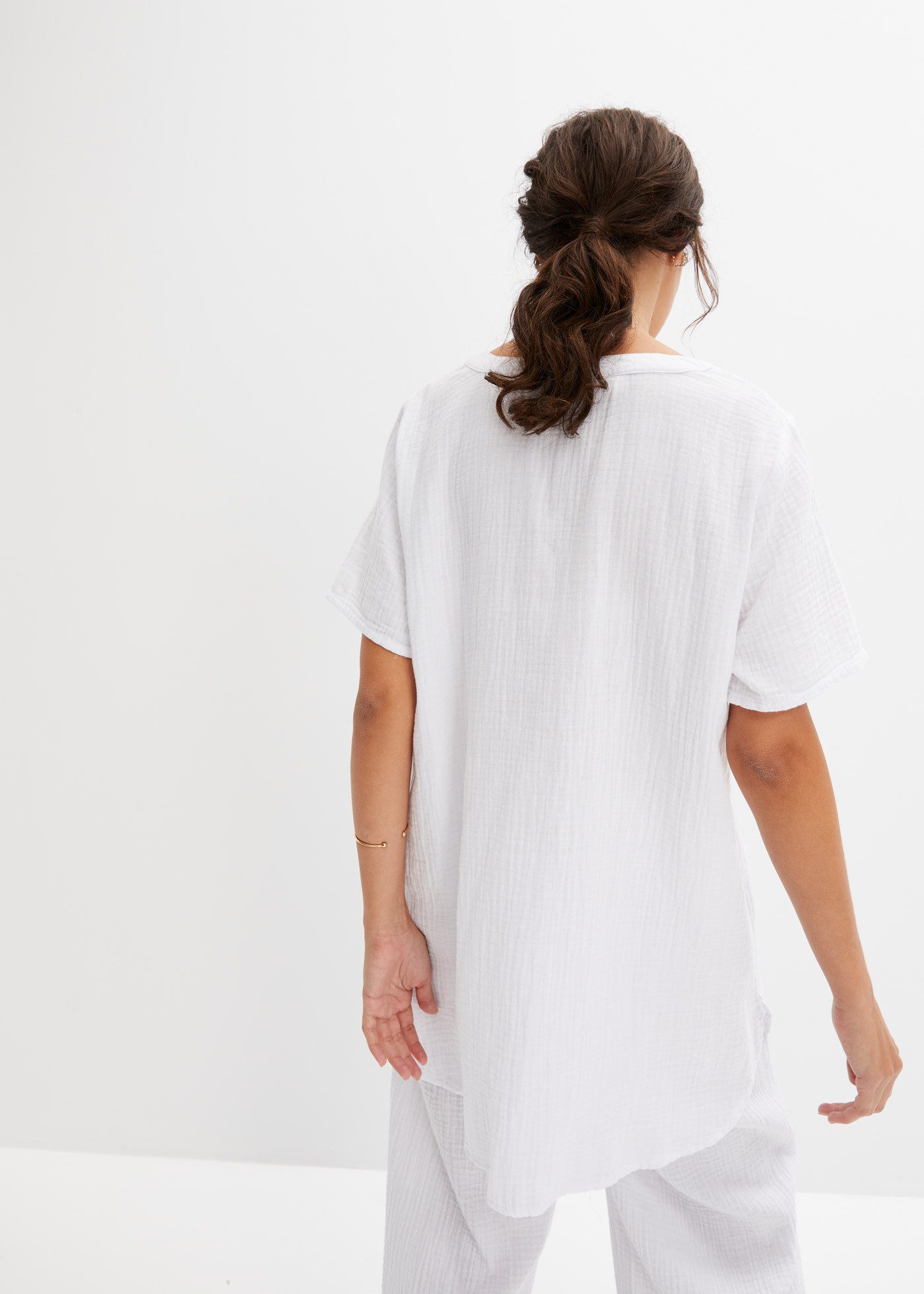 bonprix Longtunika Musselin Long-Tunika aus reiner Baumwolle günstig online kaufen