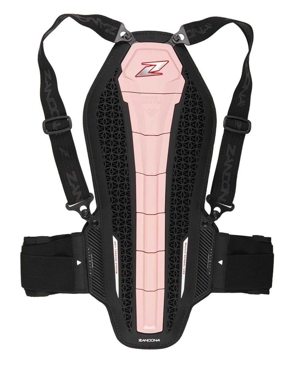 Zandona Rückgrat-/Rückenprotektor Zandona Rückenprotektor Hybrid Level Back Reiten Pro Ski Rückenprotektor Snowboard schwarz-rosa, 2 Motorrad