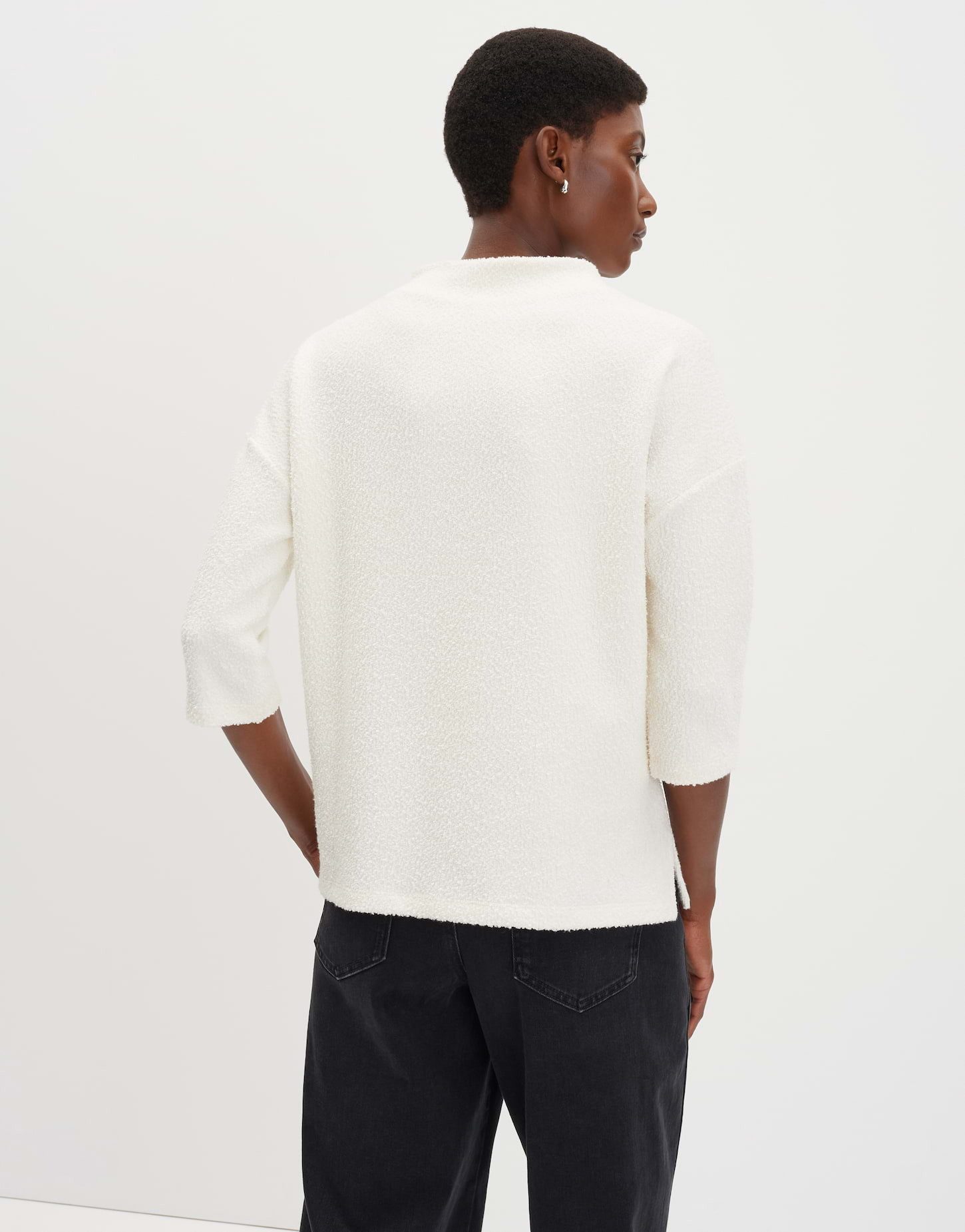someday 3/4-Arm-Shirt KELISE Regular Jerseyshirt in Bouclé Optik Regular Jerseyshirt und lockere Passform