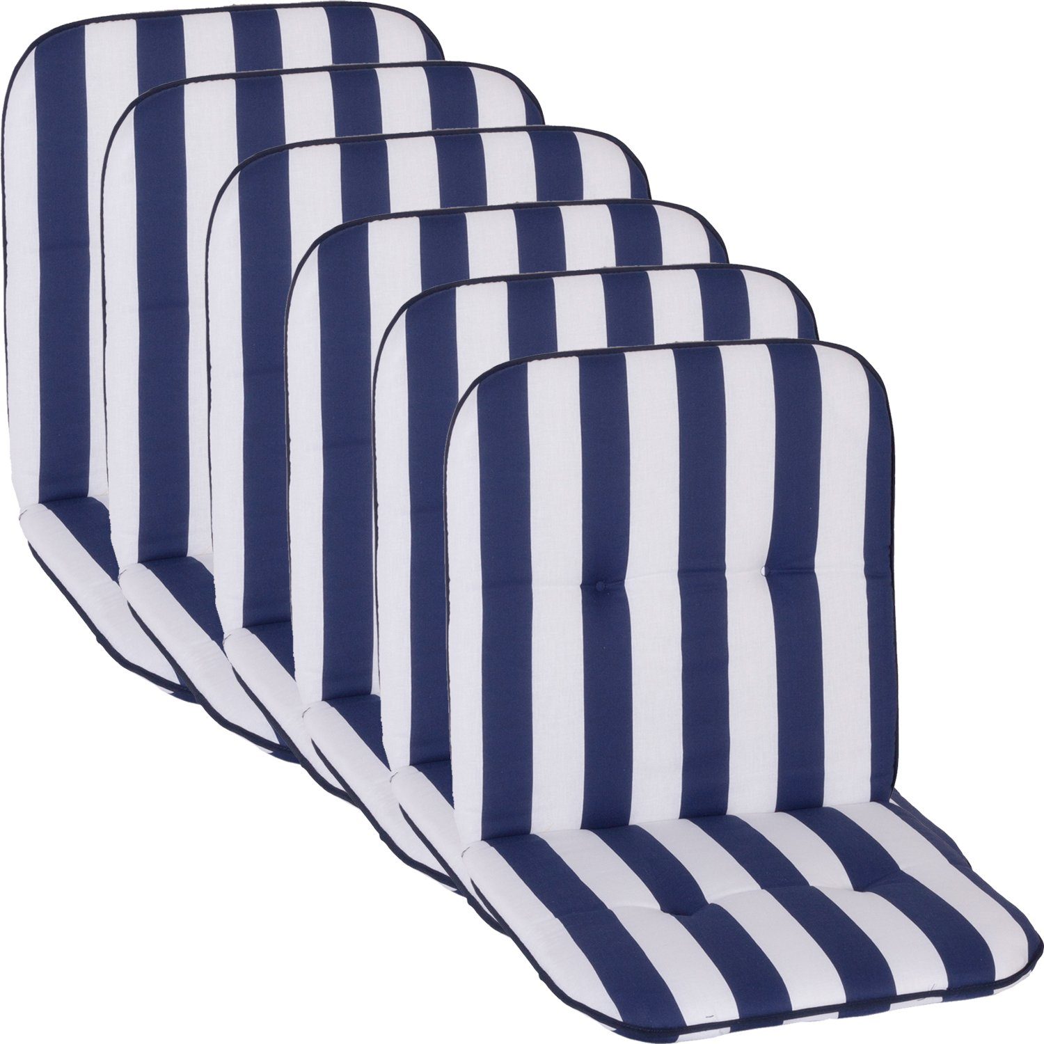 NYVI Polsterauflage »Niedriglehner Auflage Capri 6er Set«, (6 St), 5cm