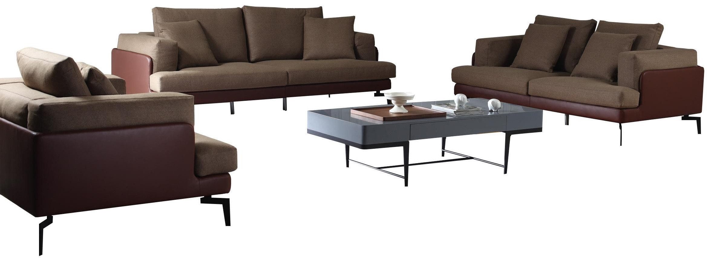 Xlmoebel Polstergarnitur Italienisches Ecksofa mit hochwertigem Textilbezug und Komfort, (3-tlg., Sofagarnitur 3+2+1 Sitzer), Hergestellt in Europa