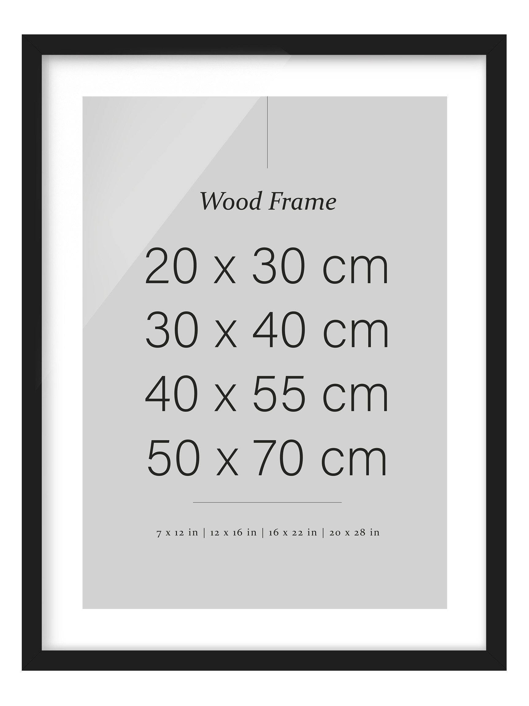 Bilderdepot24 Bilderrahmen Leerrahmen Schwarz mit Glas Bilderrahmen Holz Fotorahmen, (1 St), Rahmen Doppelglas Wohnzimmer Flur Schlafzimmer Küche Esszimmer