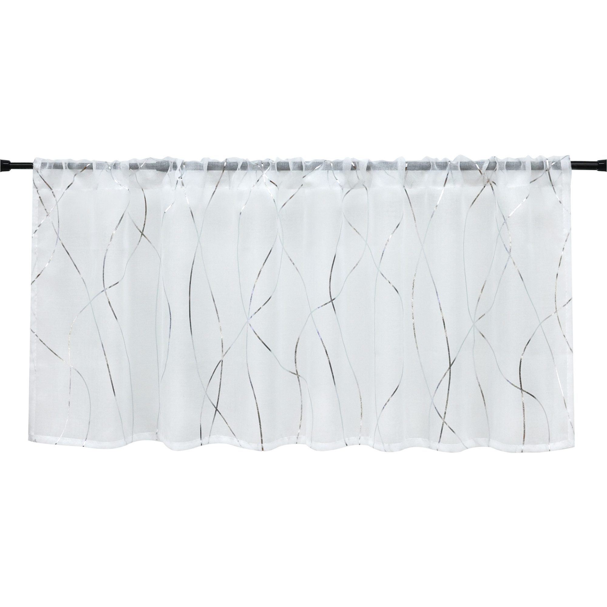 Joyswahl Scheibengardine (1 St), Stangendurchzug, transparent, Küche Bistro günstig online kaufen